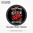 Vespa Uyumlu Scooter Rider Sticker