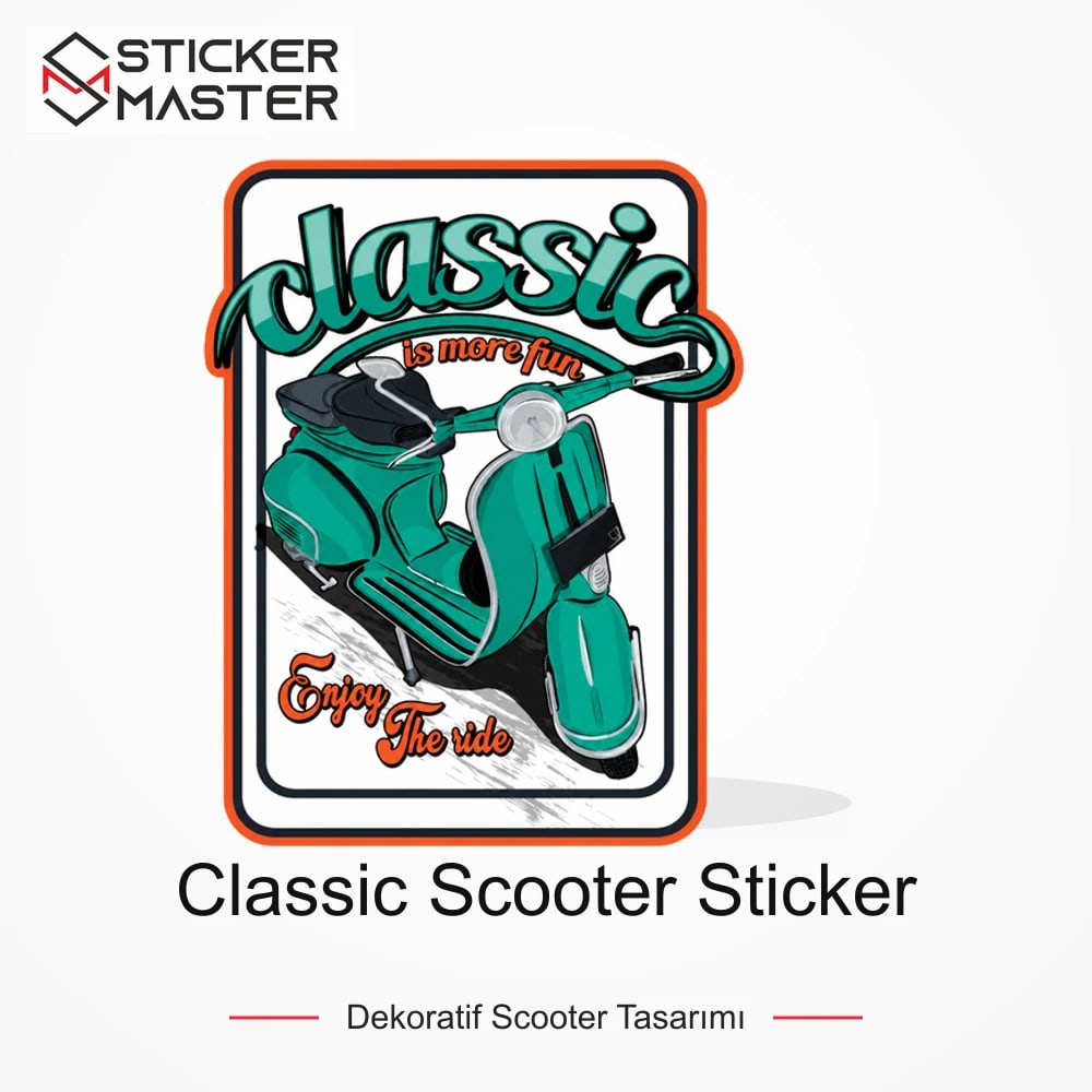 Vespa Uyumlu Classic Scooter Sticker VSP40 ana ürün görseli - Sticker Master