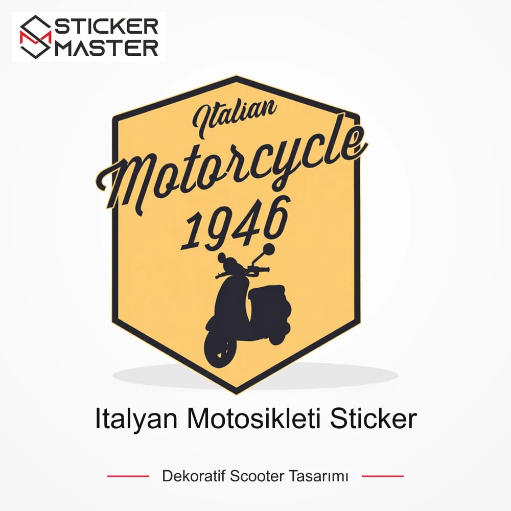 Vespa Uyumlu Italyan Motosikleti Sticker VSP41 ana ürün görseli - Sticker Master