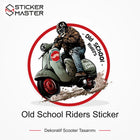 Vespa Uyumlu Old School Riders Sticker VSP43
