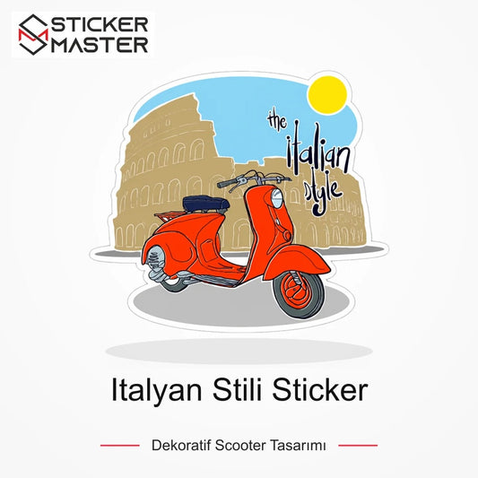 Vespa Uyumlu Italyan Stili Sticker VSP44 ana ürün görseli - Sticker Master