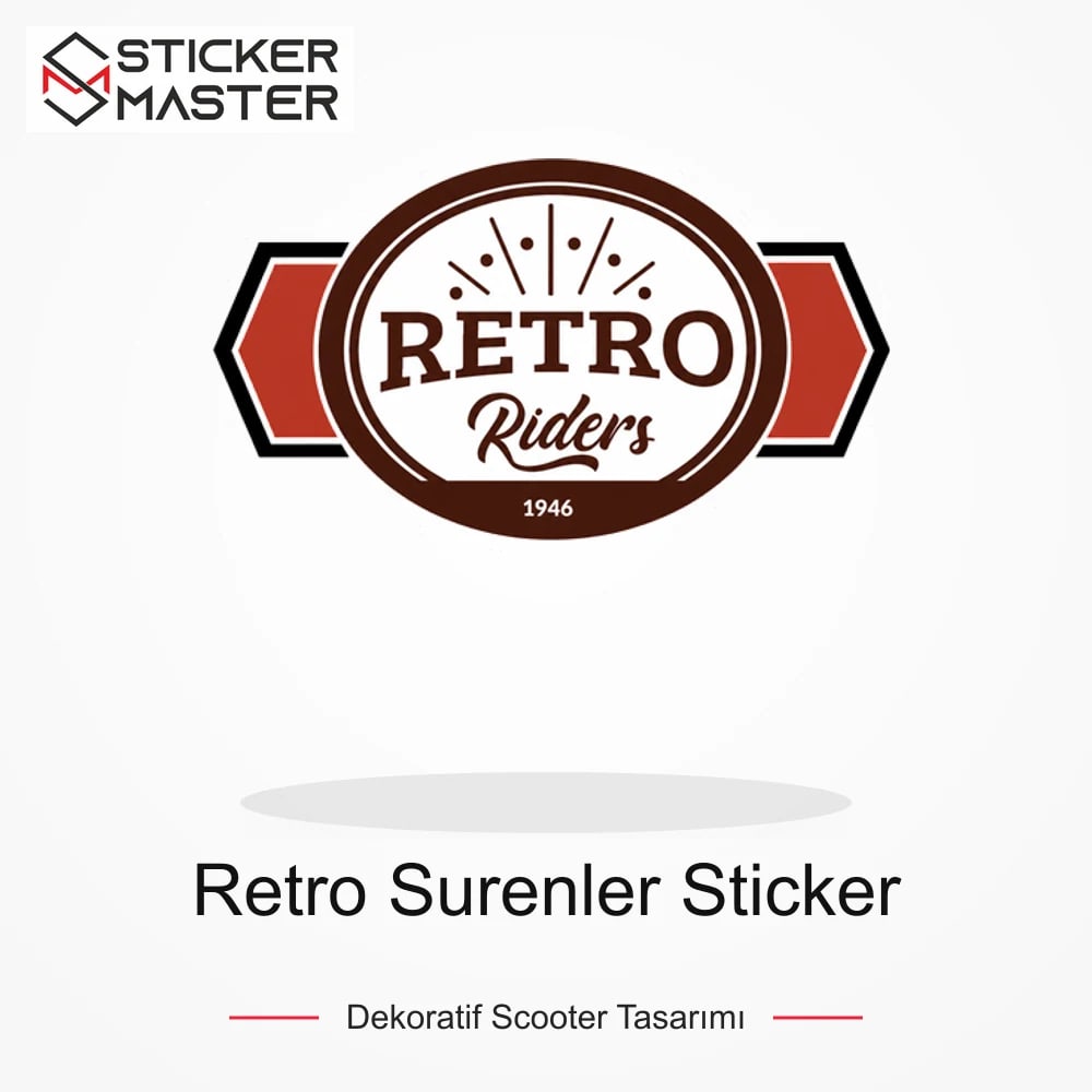 Vespa Uyumlu Retro Surenler Sticker VSP46 ana ürün görseli - Sticker Master