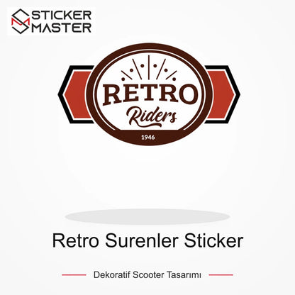Vespa Uyumlu Retro Surenler Sticker VSP46 ana ürün görseli - Sticker Master