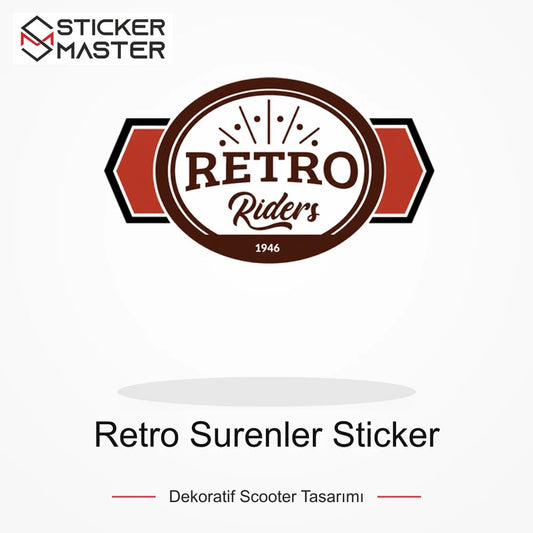 Vespa Uyumlu Retro Surenler Sticker VSP46 ana ürün görseli - Sticker Master