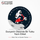 Vespa Uyumlu Dünyanin Ötesinde Bir Tutku Yazılı Etiket Sticker