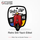 Vespa Uyumlu Retro Stili Yazılı Etiket Sticker
