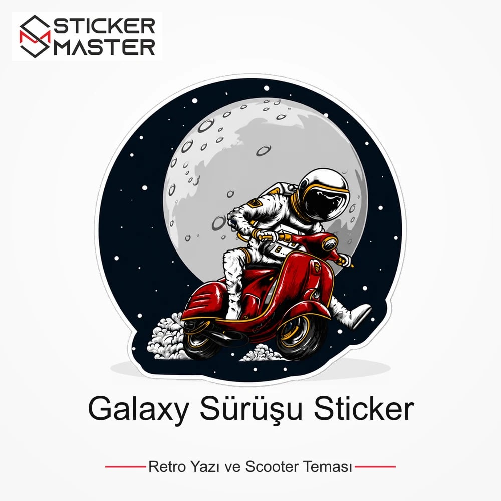 Vespa Uyumlu Galaxy Sürüşu Sticker VSP56 ana ürün görseli - Sticker Master