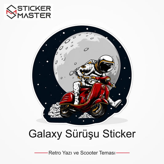 Vespa Uyumlu Galaxy Sürüşu Sticker VSP56 ana ürün görseli - Sticker Master