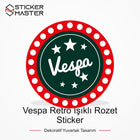 Vespa Uyumlu Retro Işıklı Tabela Sticker VSP8