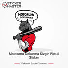Vespa Uyumlu Motoruma Dokunma Kızgın Pitbull Sticker
