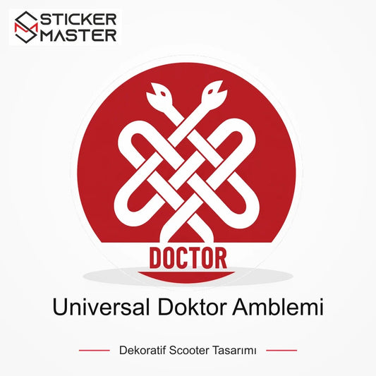 Vespa Uyumlu WRN53 Universal Doktor Amblemi Sticker VSP2047 ana ürün görseli - Sticker Master
