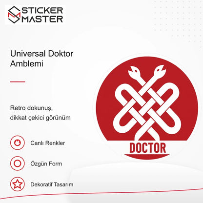 Vespa Uyumlu WRN53 Universal Doktor Amblemi Sticker VSP2047 retro tasarım ve kullanım özellikleri - Sticker Master