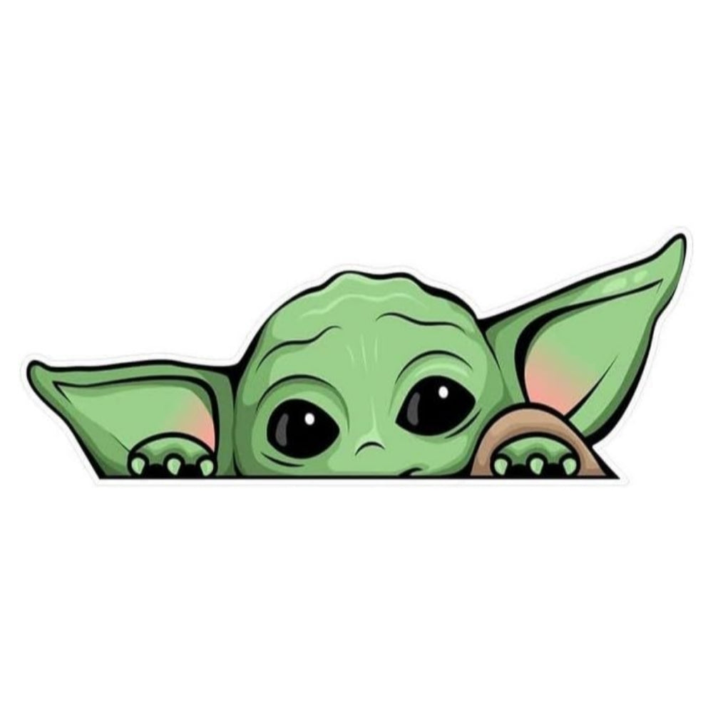 Sticker Master Yoda Motorsiklet,Kask,Laptop,Motor Ve Oto Araç Sticker 6 X 6 Cm Renkli