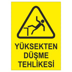 Sticker Master Yüksekten Düşme Tehlikesi Uyarı Sticker – 12x17 cm