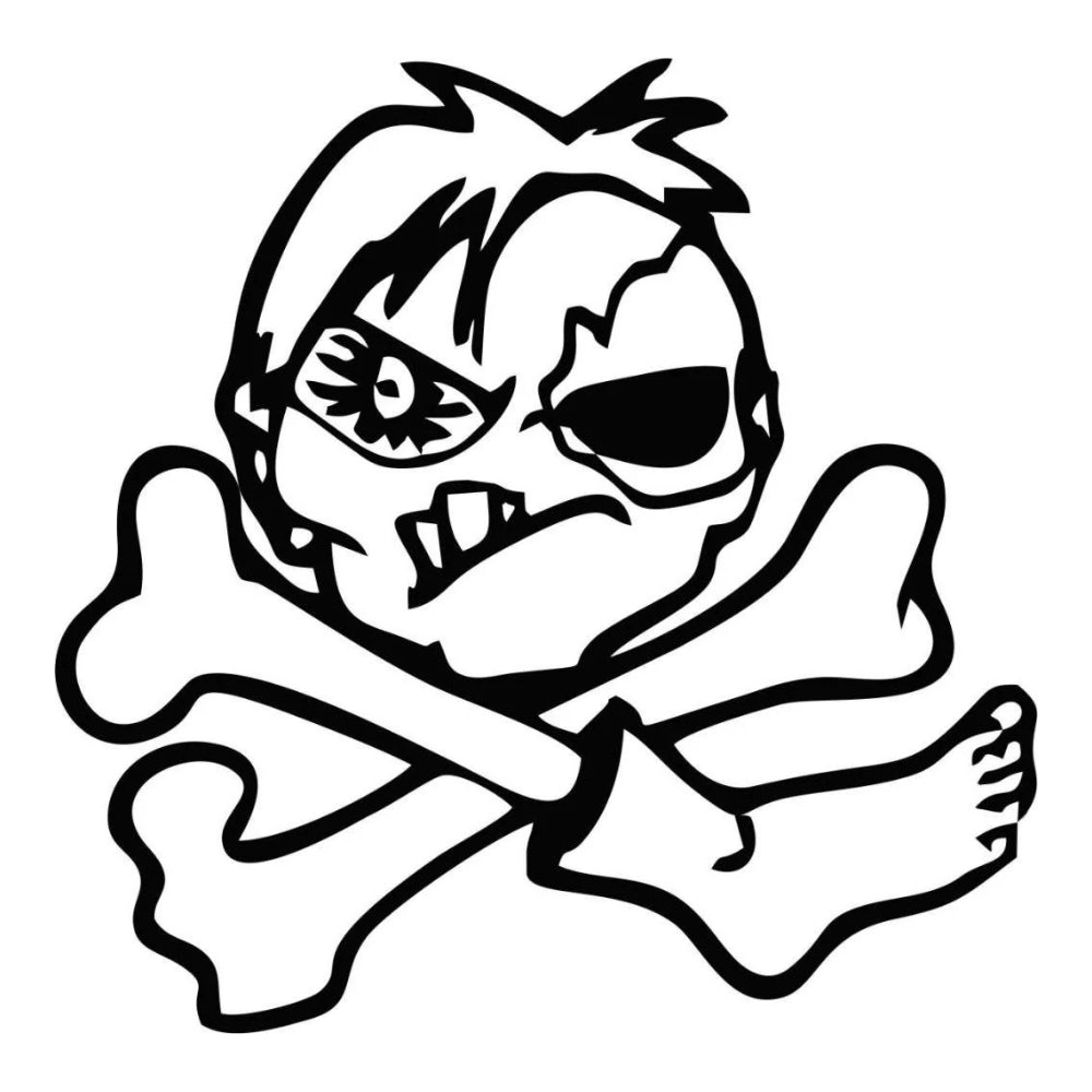 Sticker Master Zombie Sticker – 12 cm Mizahi Korku Temalı Etiket