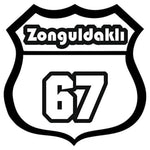 Zonguldaklı 67 Motor, Kask, Laptop, Araba, Oto Araç İçin Dayanıklı Etiket Decal 12 Cm Sticker Master