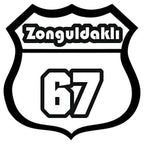 Sticker Masters Zonguldaklı 67 Motor, Kask, Laptop, Araba, Oto Araç İçin Dayanıklı Etiket Decal 12 Cm