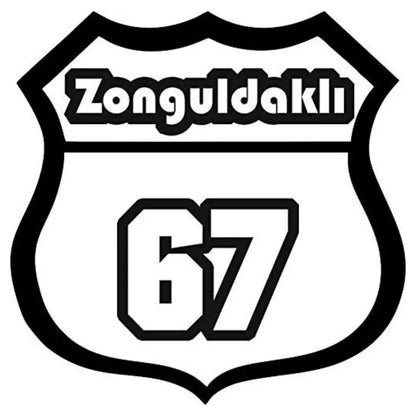 Zonguldaklı 67 Motor, Kask, Laptop, Araba, Oto Araç İçin Dayanıklı Etiket Decal 12 Cm Sticker Master