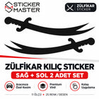 Zülfikar Kılıç Sticker | Sağ Sol 2 Adet Set