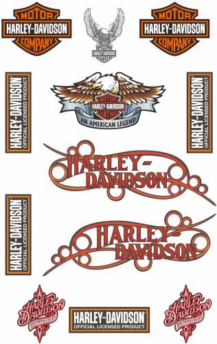 SM Harley Sponsor Sticker Etiket Motor Çıkartma Bisiklet Oto Araç - 0