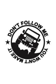 Sticker Master 4x4 Don't Follow Me Off Road Etiket çıkartma oto