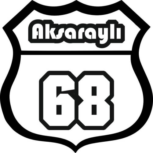 Sticker Master Aksaraylı 68 Oto Sticker Etiket Çıkartma Oto Motor Pc - 0