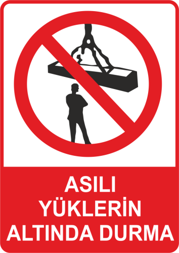 Sticker Master Asılı Yüklerin Altında Durma Etiket çıkartma oto - 0