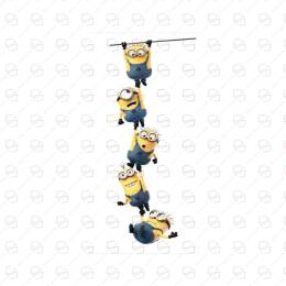 Sticker Master Bagajdan Sarkan Minions Sticker Etiket Çıkartma Oto Motor 20 Cm