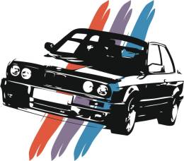 Sticker Master Bmw E-30 Sticker Etiket çıkartma oto motor araba