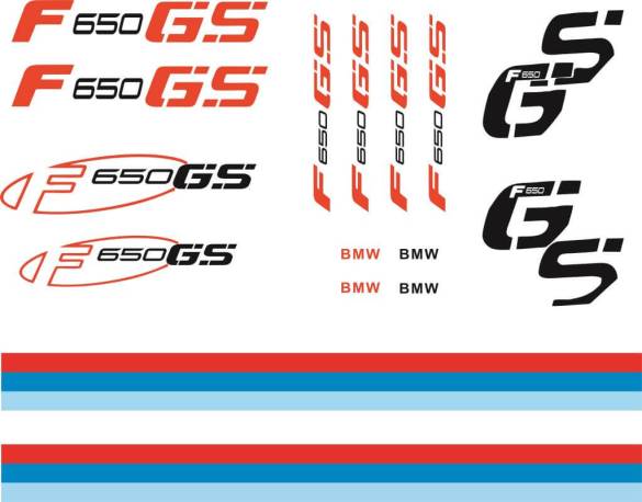 Sticker Master Bmw F650 Full Etiket Set çıkartma oto motor araba - 0