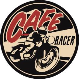 Sticker Master Cafe Racer-1 etiket çıkartma oto motor araba