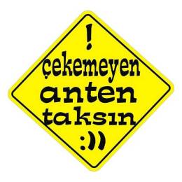 Sticker Master Çekemeyen Anten Taksın Sticker etiket çıkartma oto