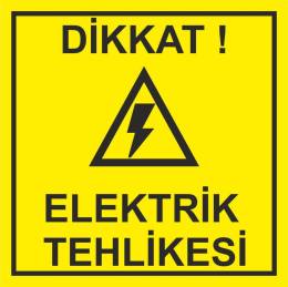 Sticker Master Dikkat Elektrik Tehlikesi Uyarı Levhası Etiket