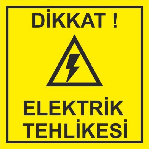 Sticker Master Dikkat Elektrik Tehlikesi Uyarı Levhası Etiket - 0