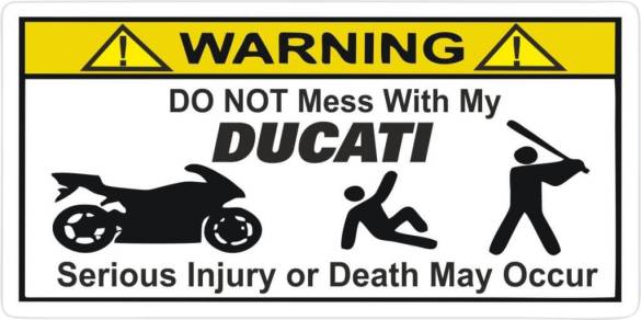 Sticker Master Do Not Mess My Ducati Etiket çıkartma oto motor - 0