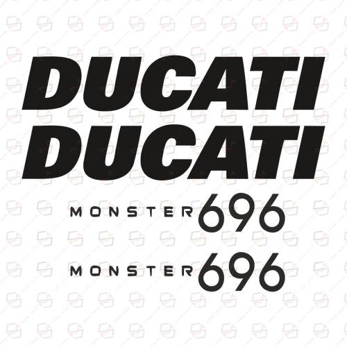 Sticker Master Ducati 696 Sticker Set Etiket Çıkartma Moto Set - 0