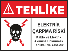 Sticker Master Elektrik Çarpma Riski Uyarı Levhası Etiket