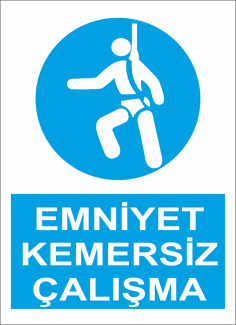 Sticker Master Emniyet Kemeri Kullan Uyarı Levhası Etiket