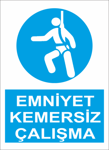 Sticker Master Emniyet Kemeri Kullan Uyarı Levhası Etiket - 0