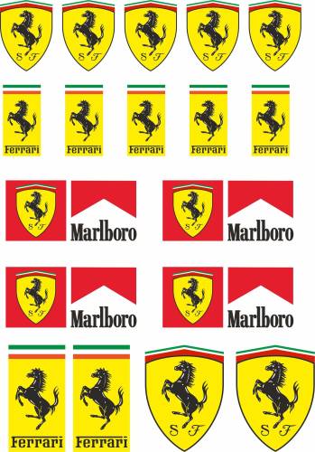 Sticker Master Ferrari Sponsor Seti Sticker Etiket çıkartma oto - 0