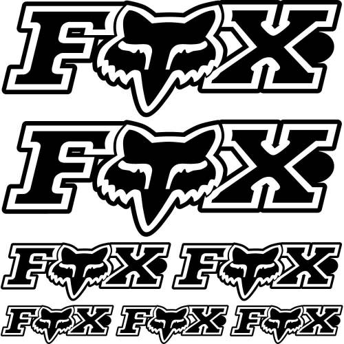 Sticker Master Fox Sponsor Set 2 etiket çıkartma oto motor araba - 0