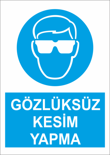 Sticker Master Gözlüksüz Kesim Yapma Uyarı Levhası Oto Çıkartma - 0