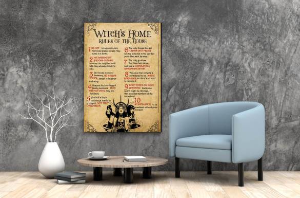 Sticker Master Halloween Witch's Rule Decor Poster Wall Home Kitchen Coffe Bar Gothic Witch Sticker Decal Poster - 0