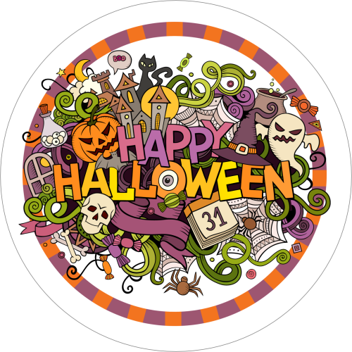 Sticker Master Happy Halloween Sticker 40 Adet 5 cm Etiket Yapışkanlı - 1