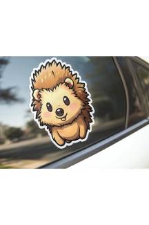 Sticker Master Hedgehog Kirpi Motorsiklet, Kask,Laptop Ve Araç Sticker Çıkartma Etiket 13x15 Cm