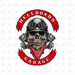 Sticker Master Hell Road Garage Skull Etiket çıkartma oto motor