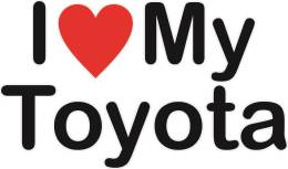 Sticker Master I Love My Toyotaetiket çıkartma oto motor araba