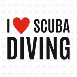 Sticker Master I Love Scuba Diving Dalış Sticker Etiket Çıkartma Araba Oto Motor Pc Bilgisayar