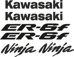 Sticker Master Kawasaki Er6f Etiket Set çıkartma oto motor araba