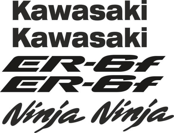 Sticker Master Kawasaki Er6f Etiket Set çıkartma oto motor araba - 0